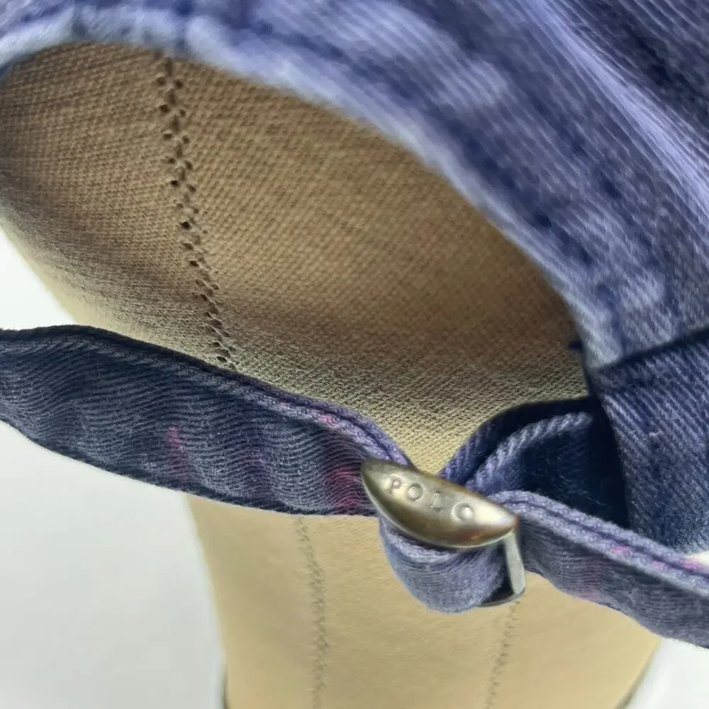 POLO RALPH LAUREN Hat Mens OS The Iconic Cotton Chino Ball Cap Buckle Twill Blue